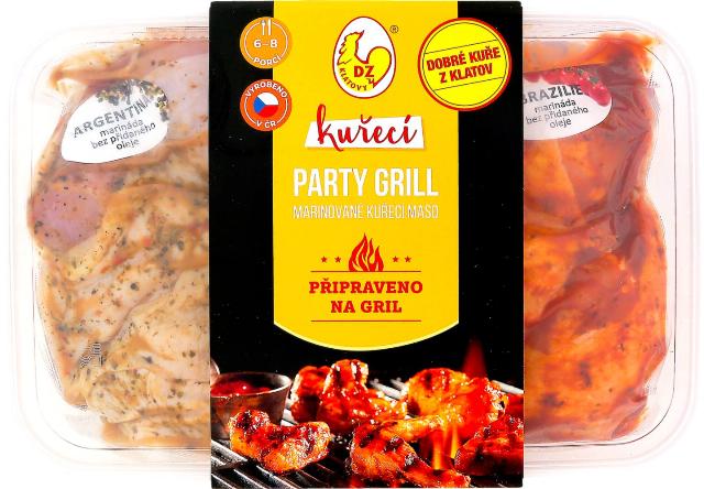 Drůbežářský závod Klatovy Kuřecí Party Grill Marinovaná stehna