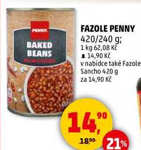FAZOLE PENNY, 420/240 g 