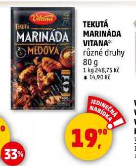 TEKUTÁ MARINADA VITANA různé druhy, 80 g  
