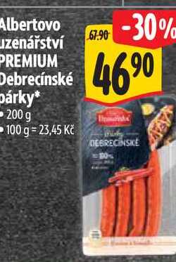 Albertovo uzenářství PREMIUM Debrecínské párky, 200 g