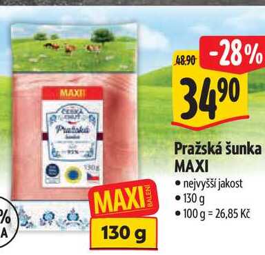 Pražská šunka MAXI, 130 g