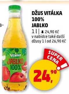 DŽUS VITÁLKA 100% JABLKO, 1 l 