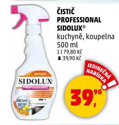 ČISTIČ PROFESSIONAL SIDOLUX kuchyně, koupelna, 500 ml  