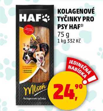 KOLAGENOVÉ HAF TYČINKY PRO PSY HAF, 75 g 