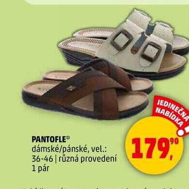 PANTOFLE dámské/pánské, vel.: 36-46 různá provedení, 1 pár 