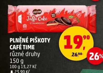 PLNĚNÉ PIŠKOTY CAFÉ TIME různé druhy, 150 g  
