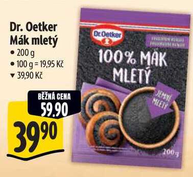 Dr. Oetker Mák mletý, 200 g 