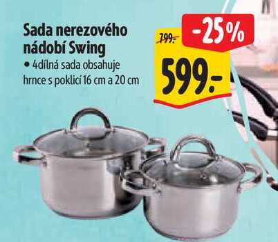 Sada nerezového nádobí Swing 