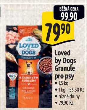 Loved by Dogs Granule pro psy, 1,5 kg