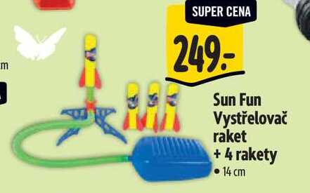 Sun Fun Vystřelovač raket +4 rakety 