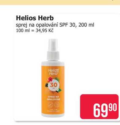 Helios Herb sprej na opalování SPF 30, 200 ml 