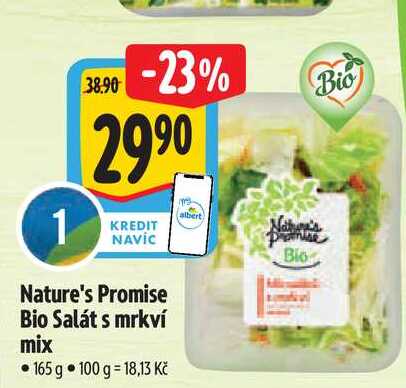 Nature's Promise Bio Salát s mrkví mix, 165 g