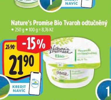  Nature's Promise Bio Tvaroh odtučněný  250 g  