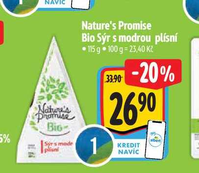  Nature's Promise Bio Sýr s modrou plísní  115 g 