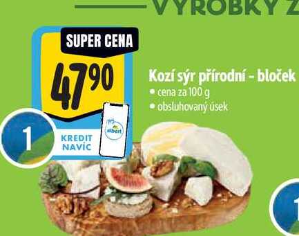  Kozí sýr přírodní - bloček 100 g