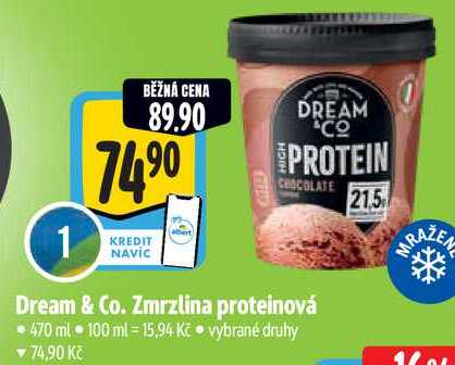 Dream & Co. Zmrzlina proteinová, 470 ml 