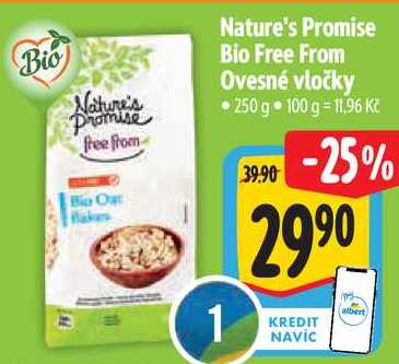   Nature's Promise Bio Free From Ovesné vločky 250 g 
