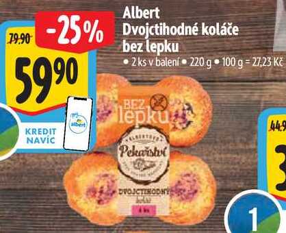 Albert Dvojctihodné koláče bez lepku, 220 g
