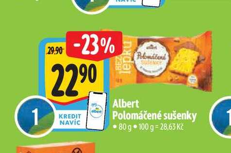   Albert Polomáčené sušenky 80 g  
