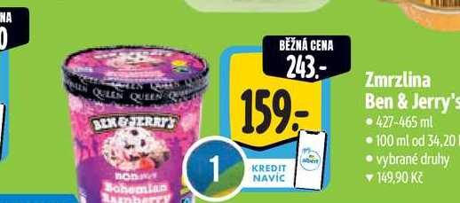   Zmrzlina Ben & Jerry's 427-465 ml  