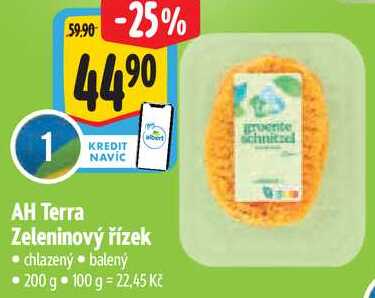 AH Terra Zeleninový řízek, 200 g
