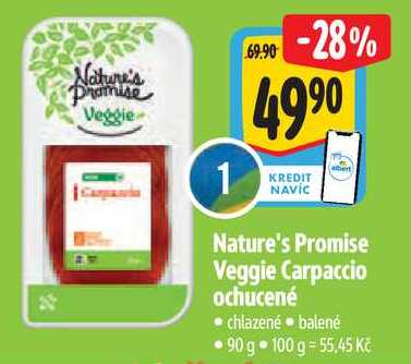 Nature's Promise Veggie Carpaccio ochucené, 90 g