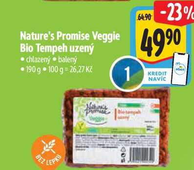 Nature's Promise Veggie Bio Tempeh uzený 190 g