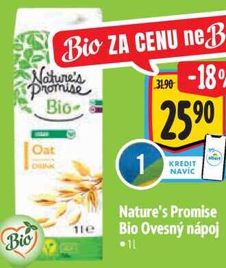 Nature's Promise Bio Ovesný nápoj, 1 l