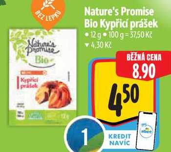 Nature's Promise Bio Kypřicí prášek, 12 g 