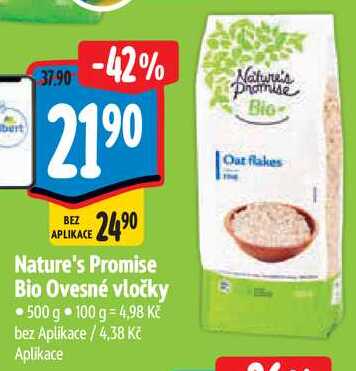 Nature's Promise Bio Ovesné vločky, 500 g 