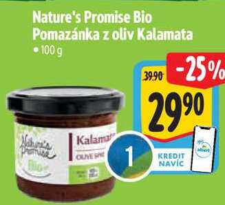 Nature's Promise Bio Pomazánka z oliv Kalamata, 100 g