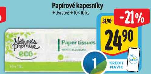 Papírové kapesníky, 10x 10 ks 