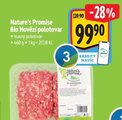 Nature's Promise Bio Hovězí polotovar  460 g