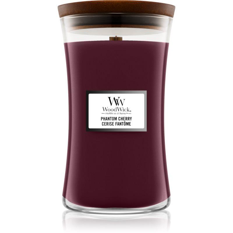 Woodwick Phantom Cherry vonná svíčka s dřevěným knotem 609.5 g