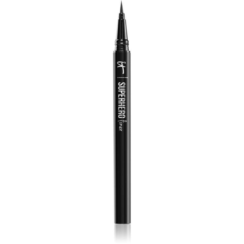IT Cosmetics Superhero Liquid Eyeliner linka na oči ve fixu pro ženy Black 0.55 ml