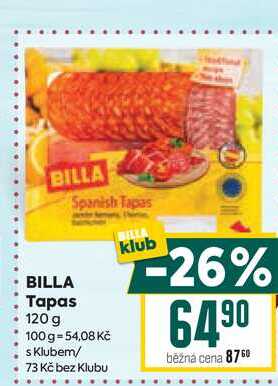 BILLA Tapas 120 g 