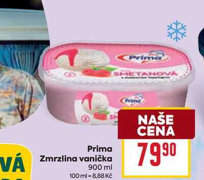 Prima Zmrzlina vanička 900 ml  