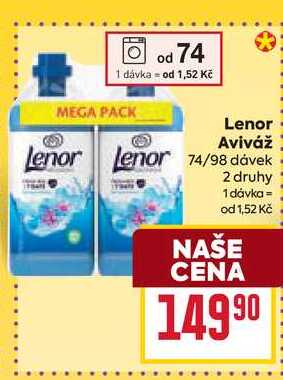 Lenor Aviváž Lenor Lenor 74/98 dávek 