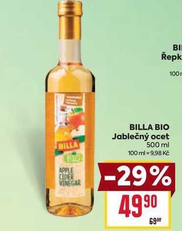 BILLA BIO Jablečný ocet 500 ml 