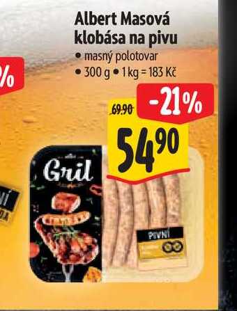 Albert Masová klobása na pivu  300 g