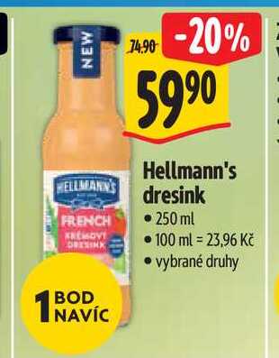  Hellmann's dresink 250 ml  