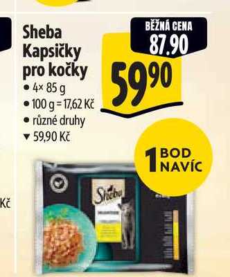 Sheba Kapsičky pro kočky  4× 85 g  