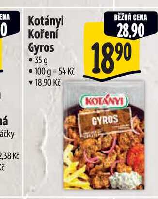  Kotányi Koření Gyros 35 g  