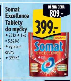Somat Excellence Tablety do myčky 75 ks  