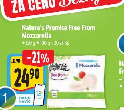  Nature's Promise Free From Mozzarella 120 g 