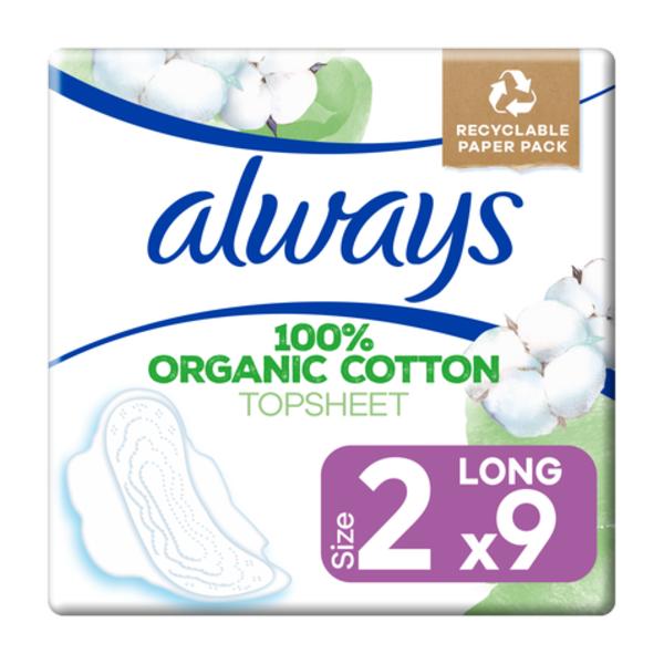Always vložky Organic Cotton Long