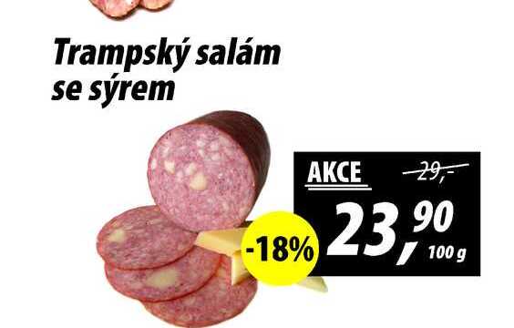 Trampský salám se sýrem, 100 g 