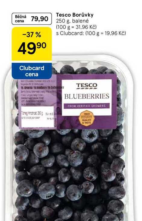 Tesco Borůvky, 250 g