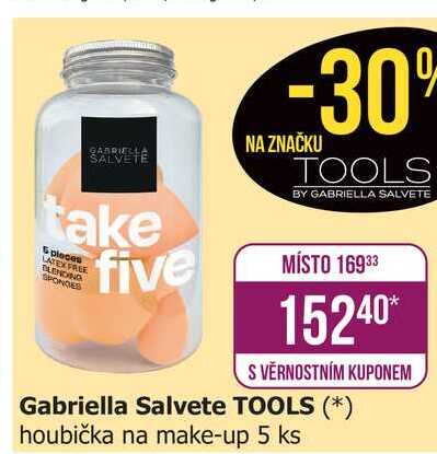 Gabriella Salvete TOOLS houbička na make-up 5 ks 