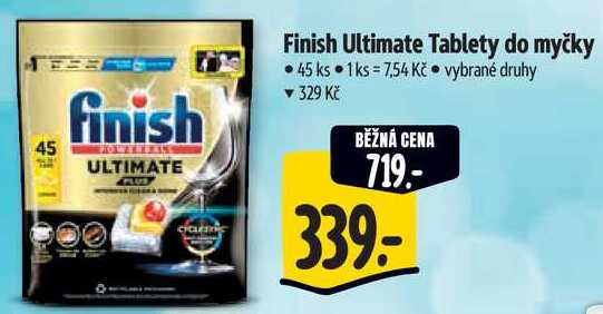 Finish Ultimate Tablety do myčky, 45 ks